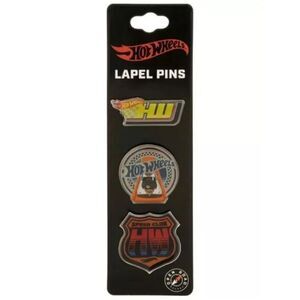 New 3 Hot Wheels Lapel Pin Set - Orange, Yellow, Black